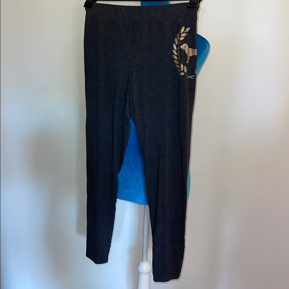 PINK Victoria's Secret Leggings with Gold Logo